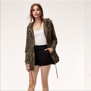 aritzia 100% cotton cargo military jacket